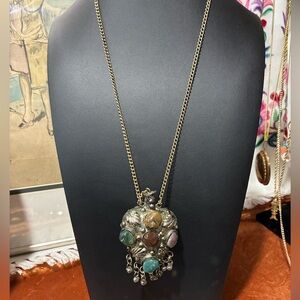 SOLD PENDING DELETION DO NOT BUY Vintage Ethnic perfume or snuff bottle necklace
